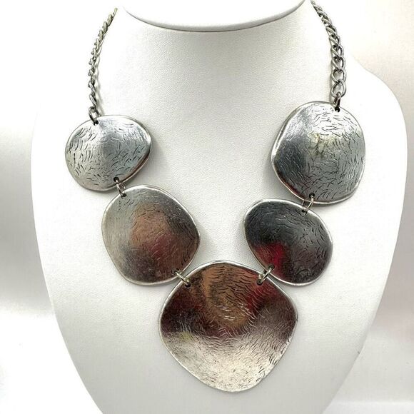 CJ silver tone statement necklace - Picture 3 of 10